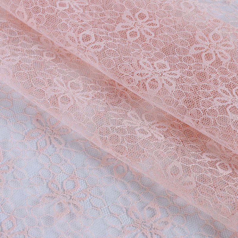 Lace Fabric Pink Bridal Polyester for Bridal Wholesale Supplier 4